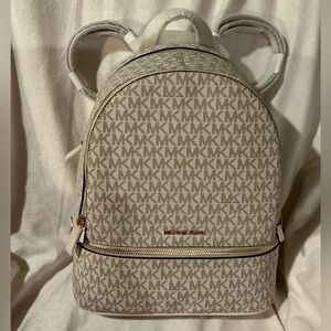 Michael Kors Beige Monogram Backpack